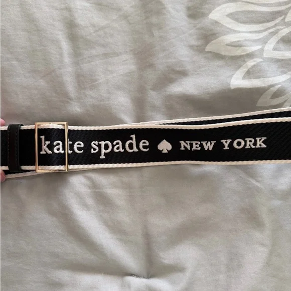 Kate Spade Black and White Logo Belt - Picture 1 of 3